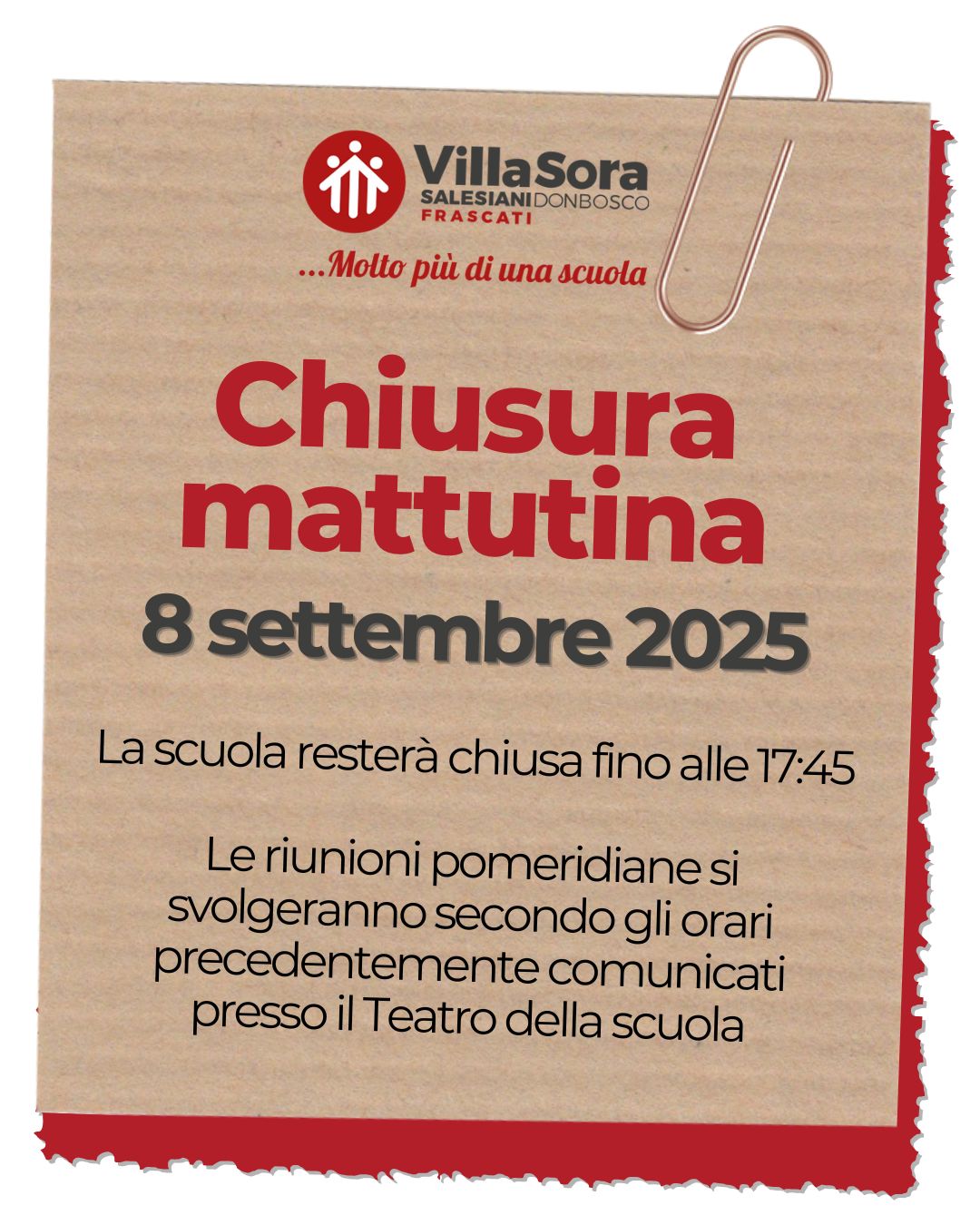chiusura mattutina