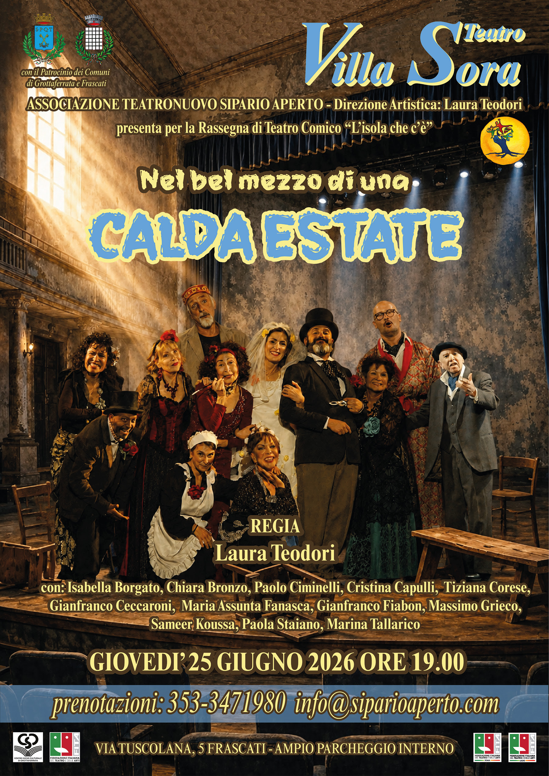 calda estate manifesto sipario aperto