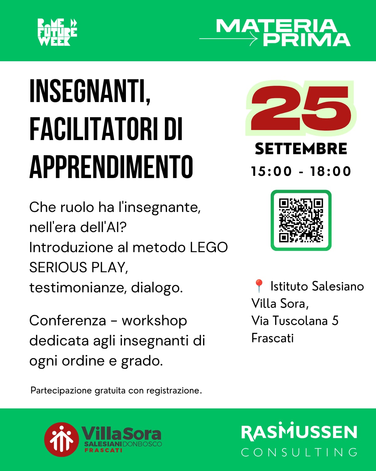 Rome future week a villa sora: insegnanti facilitatori di apprendimento